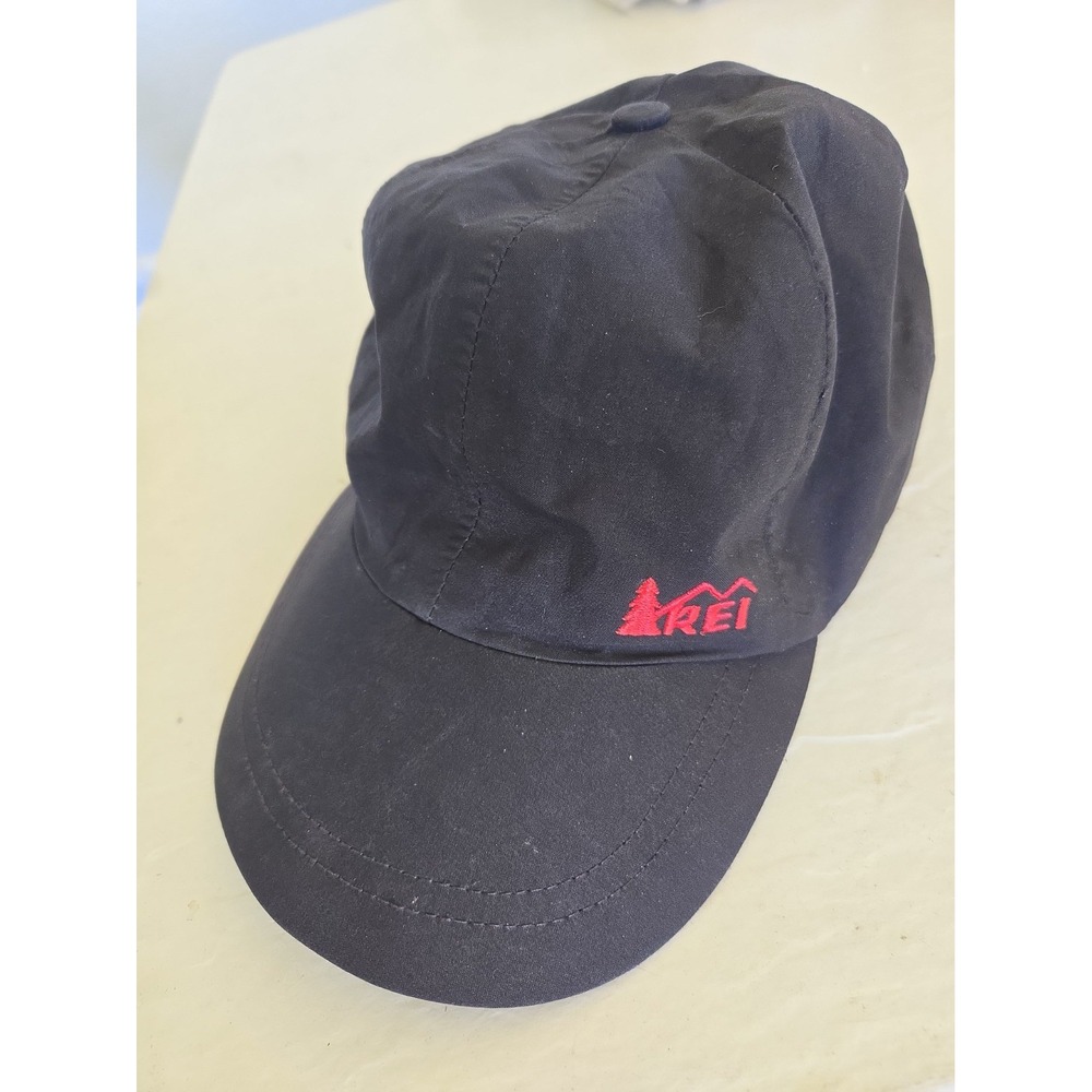 REI Black Cap "Gore-Tex" Lightweight Trail Hat Adjustable USA